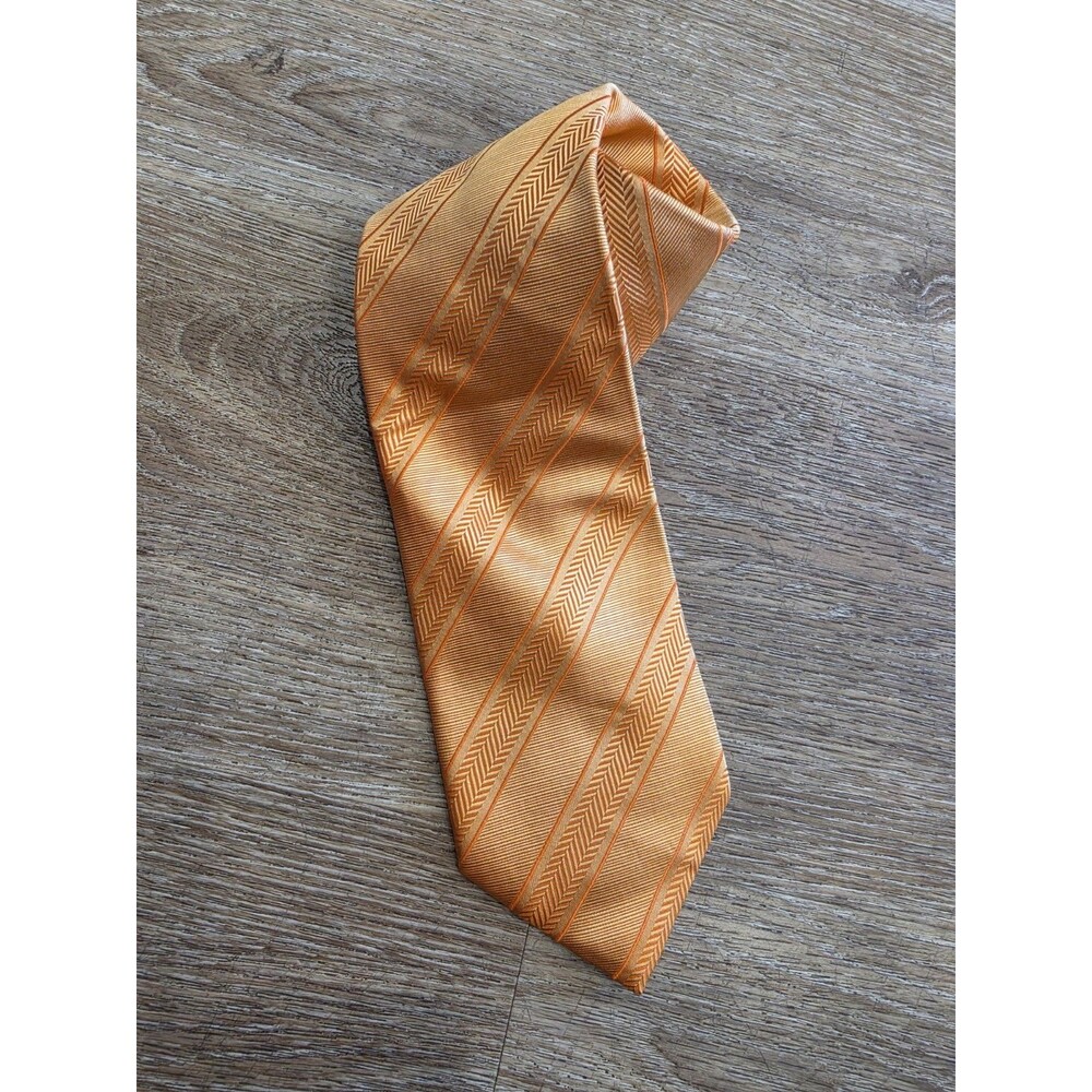 Michel Valentino Men's Orange Tie 100% Silk
